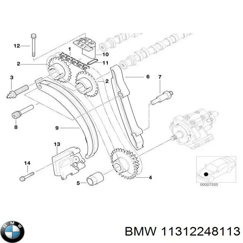 Болт шестерні распредвала на BMW 5 (E39)
