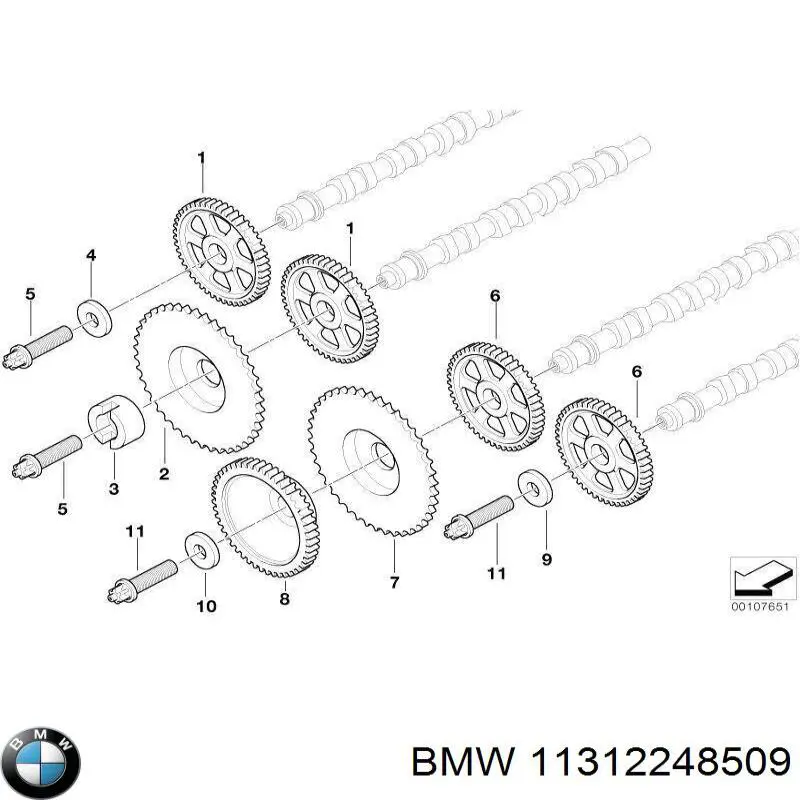 Шестерня розподільчого вала BMW 11312248509 ціна, від 75.62 USD