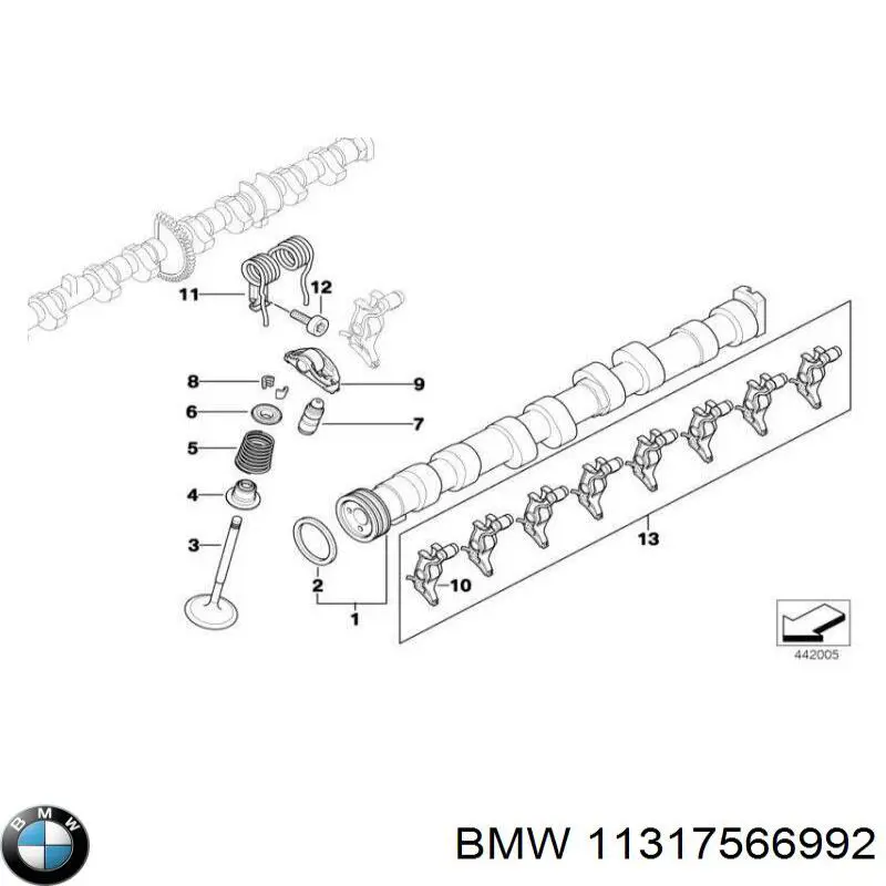 Шток двигуна, впускний BMW 11317507998 ціна, від 59.54 USD