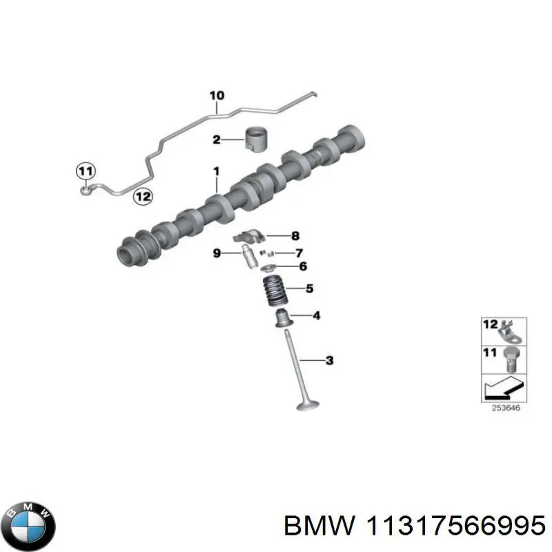 Розподільний вал двигуна випускний BMW 11317566995 ціна, від 126.67 USD