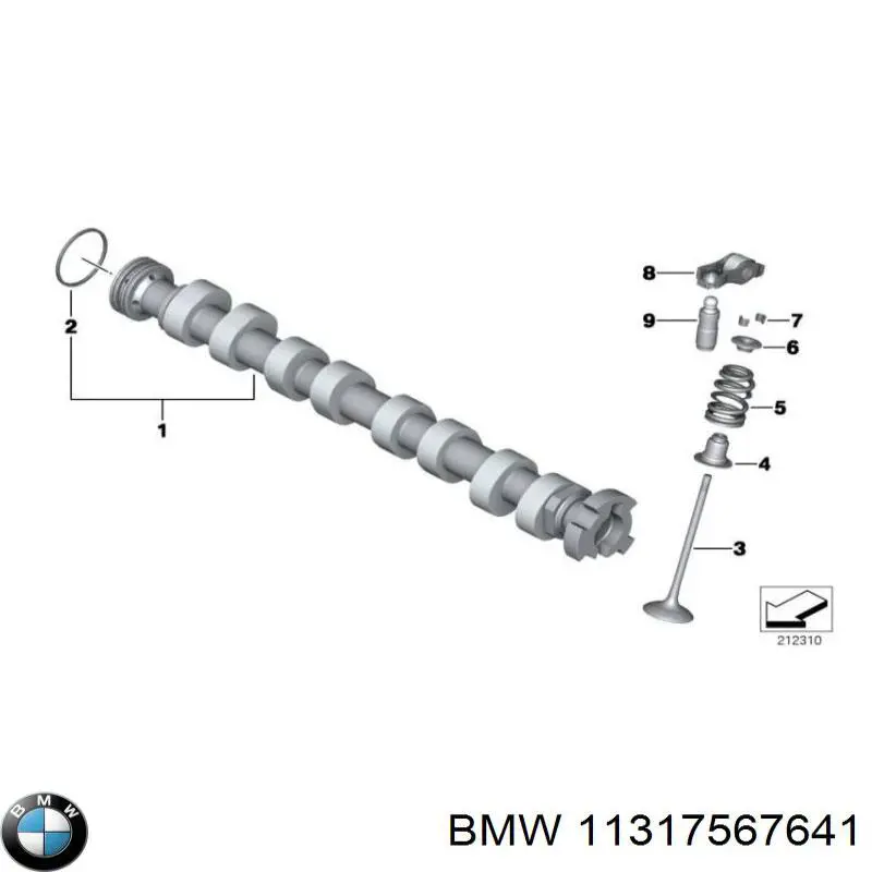 11317567641 BMW Розподільчий вал впускний