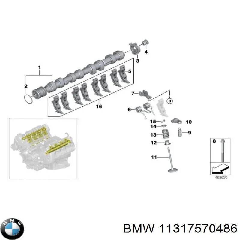Шток двигуна, впускний BMW 11317570486 ціна, від 50.68 USD