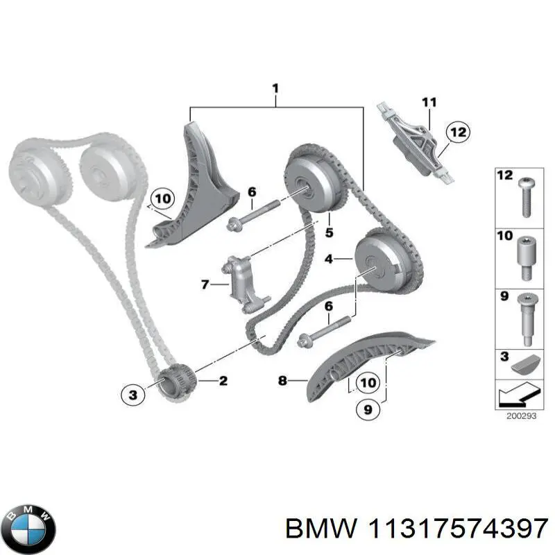 Купити 11317574397 BMW Заспокоювач ланцюга ГРМ