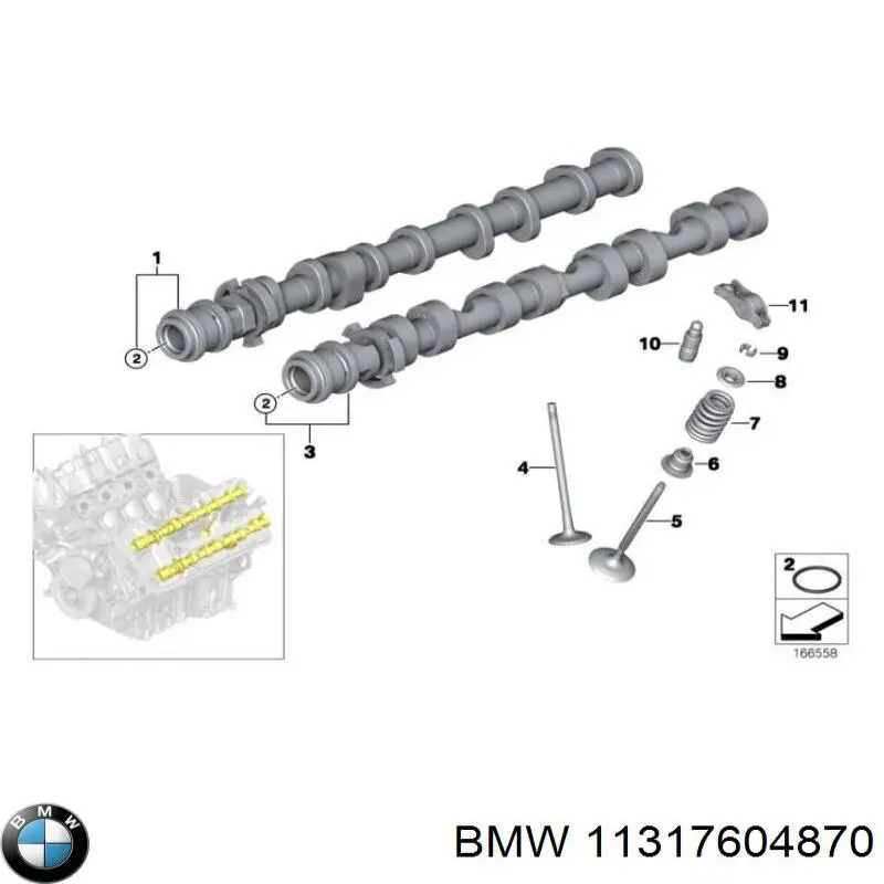 Купити 11317604870 BMW Розподільний вал впускний