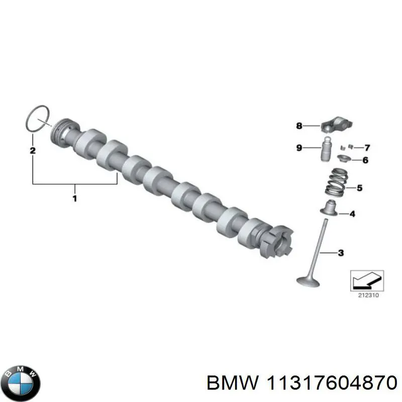 11317604870 BMW Розподільчий вал впускний