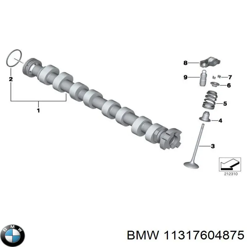 11317604875 BMW Розподільчий вал впускний