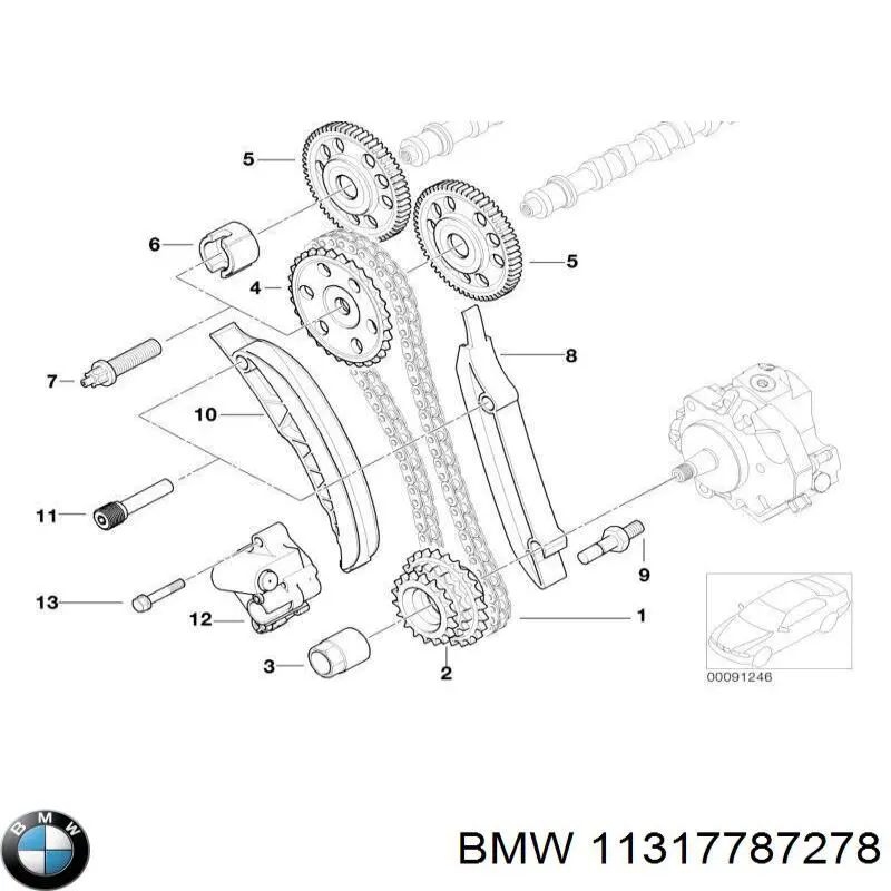 Шестерня розподільчого вала BMW 11317787278 ціна, від 141.41 USD