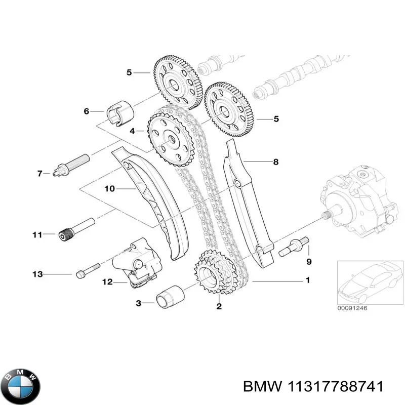 Шестерня розподільчого вала BMW 11317788741 ціна, від 22.00 USD