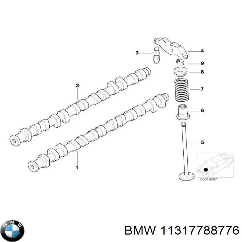 Розподільний вал двигуна впускний на BMW 3 (E46)