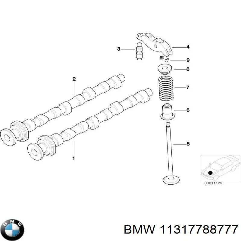 Розподільний вал двигуна випускний на BMW 3 (E46)