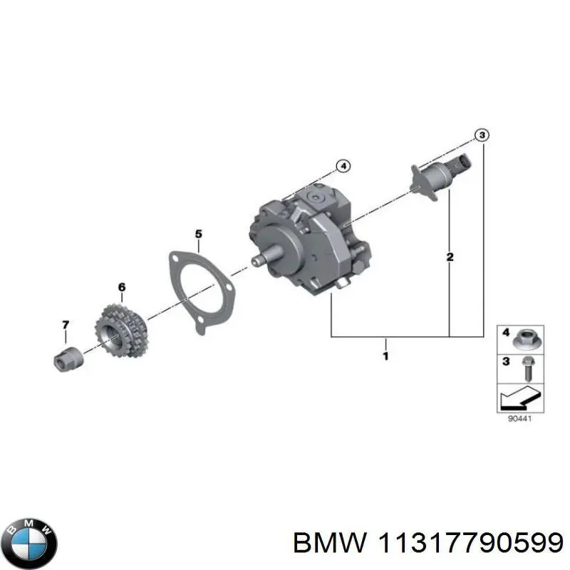 Шестерня приводу распредвала двигуна на BMW X5 (E70)
