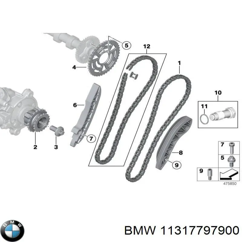 Купити 11317797900 BMW Болт ролику натягувача ременя ГРМ