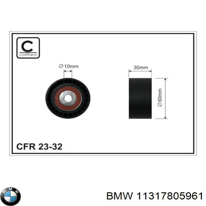 Ролик ременя ГРМ, паразитний BMW 11317805961 ціна, від 12.90 USD