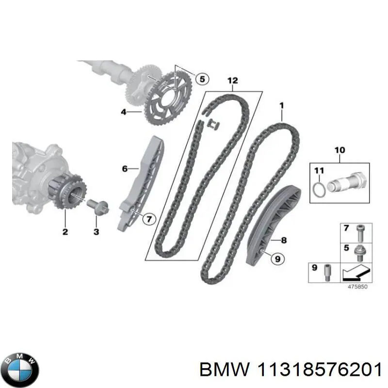Купити 11318576201 BMW Натягувач ланцюга ГРМ