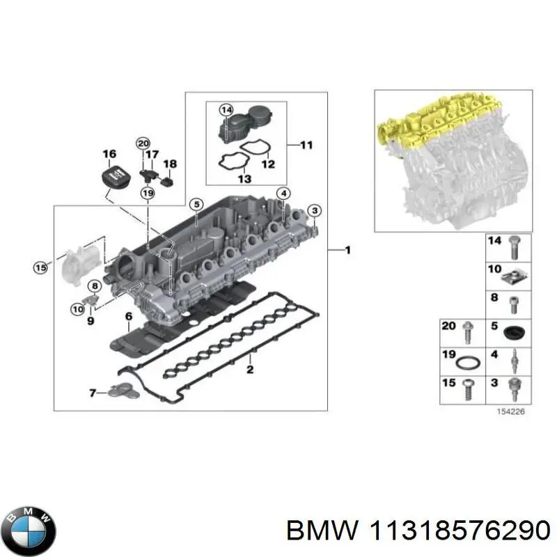 Заспокоювач ланцюга ГРМ BMW 11318576290 ціна, від 49.26 USD