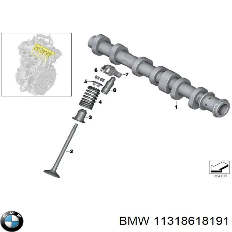 11318618191 BMW Шток двигуна, випускний