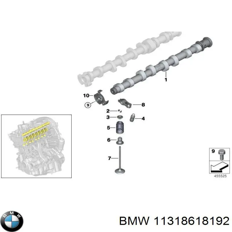 Шток двигуна, впускний BMW 11318618192 ціна, від 200.17 USD