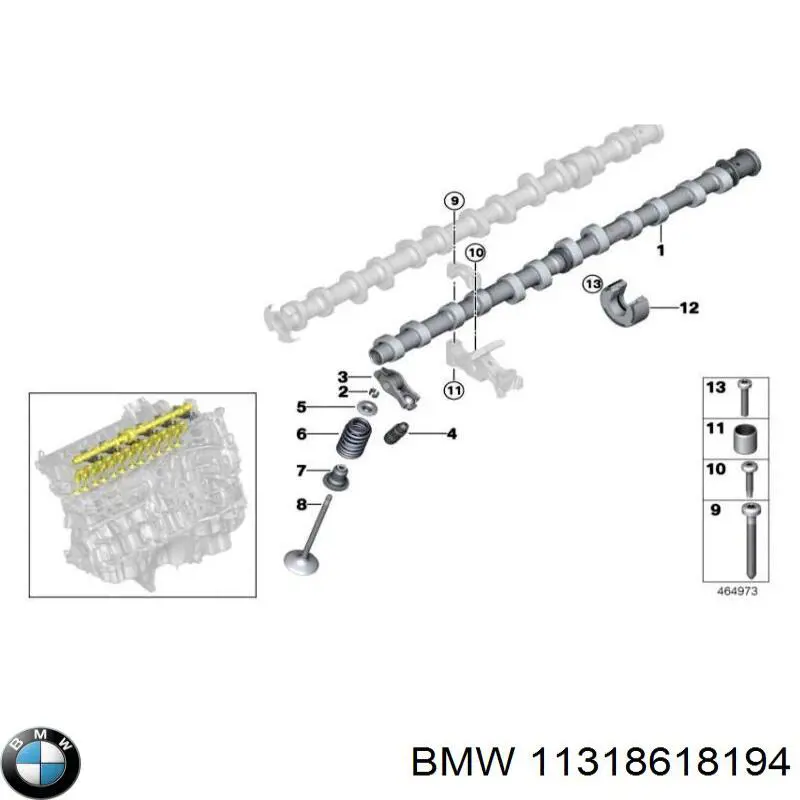 Купити 11318618194 BMW Розподільний вал впускний