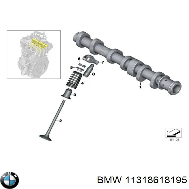 11318618195 BMW Шток двигуна, випускний