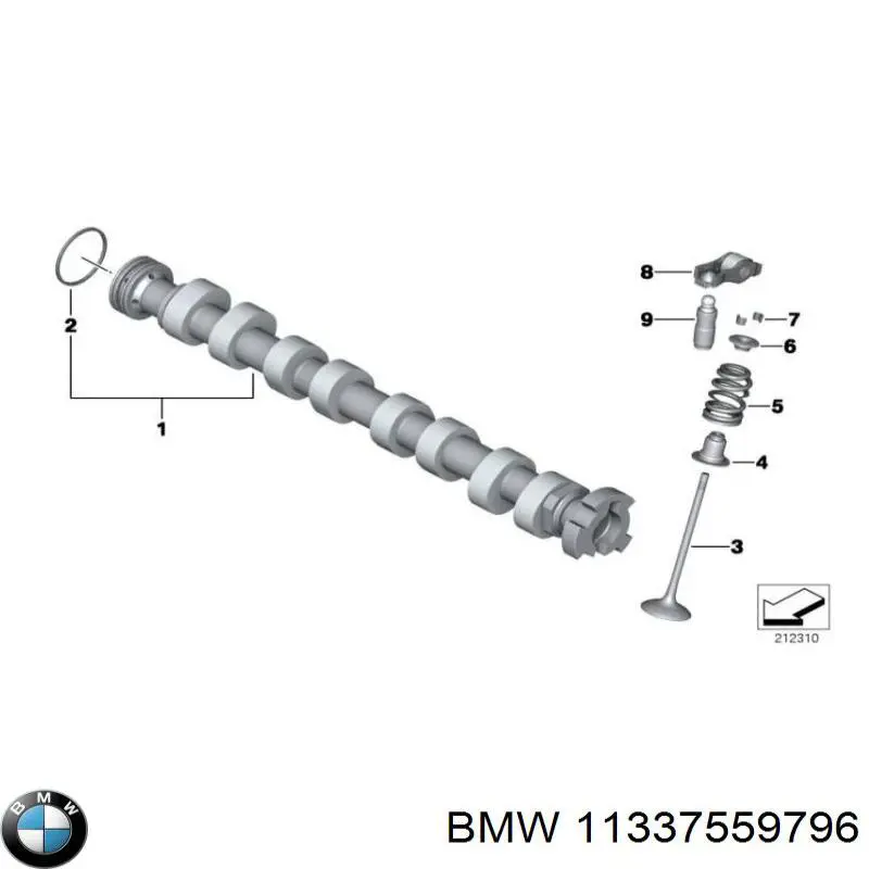 11337559796 BMW коромисло клапана (рокер, впускний)