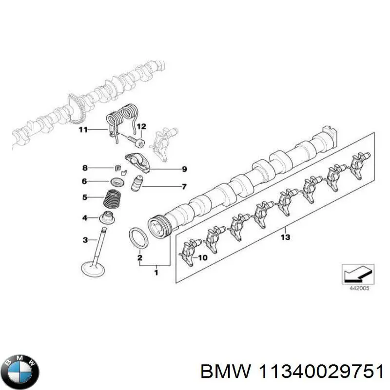 11340029751 BMW сальник клапана (маслознімний, впуск/випуск, комплект на мотор)