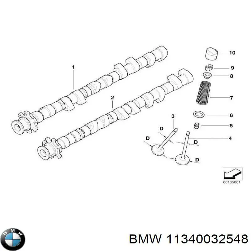 Купити 11340032548 BMW Сальник клапана (маслознімний), впуск/випуск, комплект на мотор