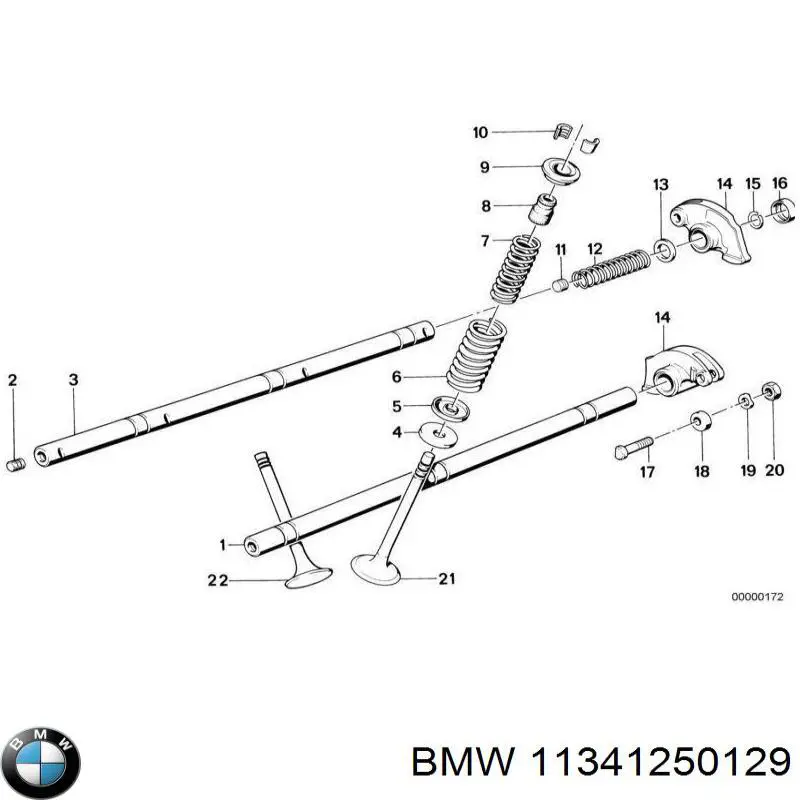 11341250129 BMW клапан випускний