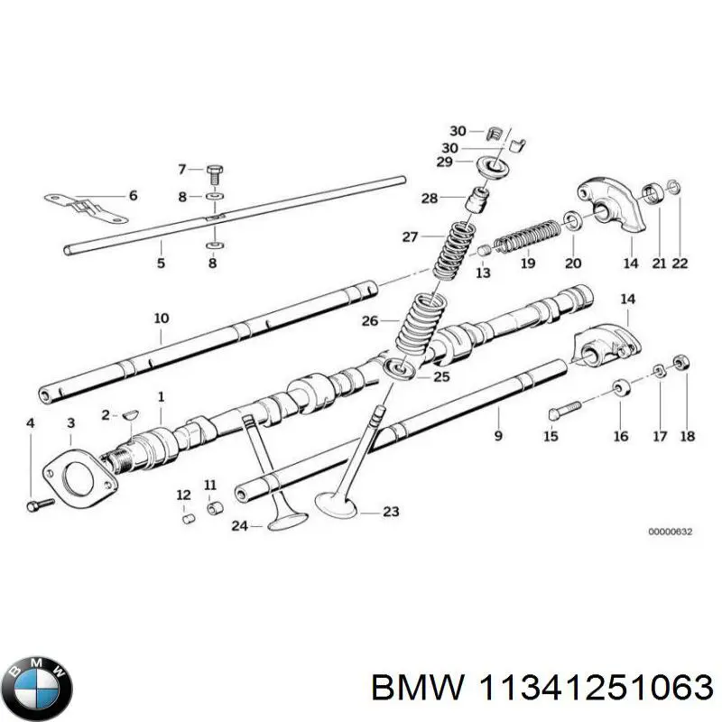 Купити 11341251063 BMW Клапан випускний