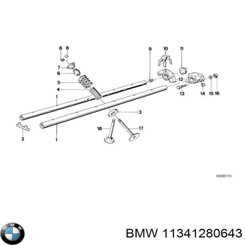 Купити 11341280643 BMW Клапан випускний