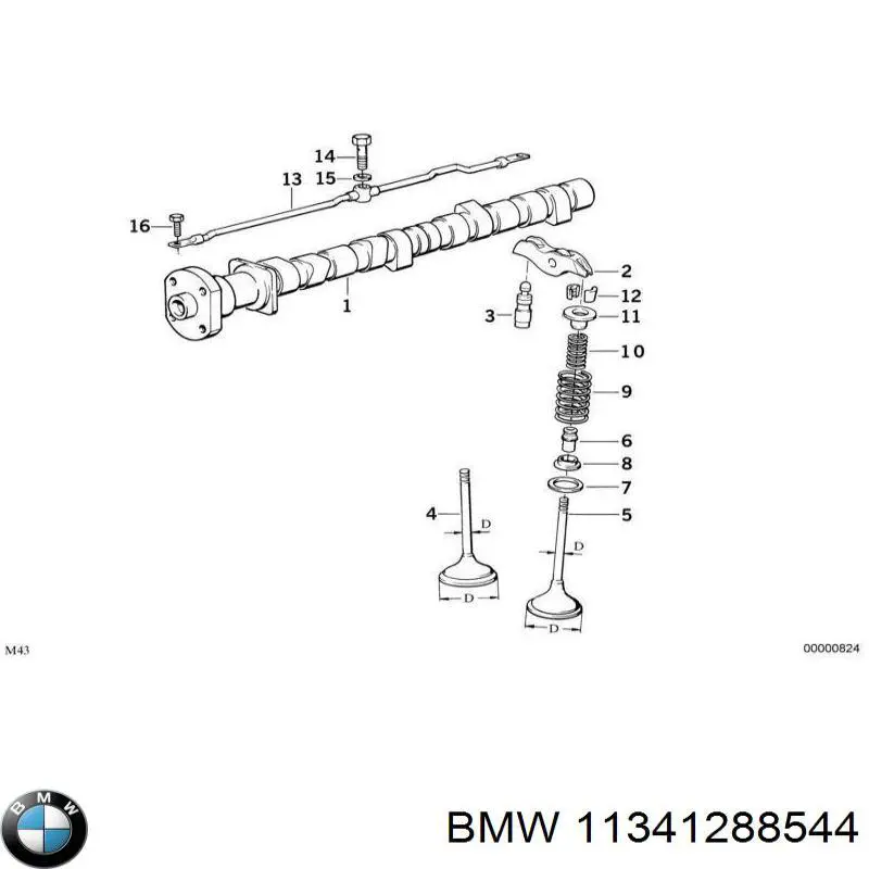 11341288544 BMW Сальник клапана (Маслос'емниє), впуск/випуск