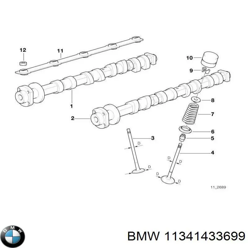 Купити 11341433699 BMW Клапан випускний