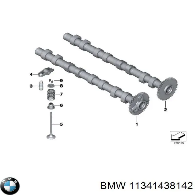 11341438142 BMW сухар клапану