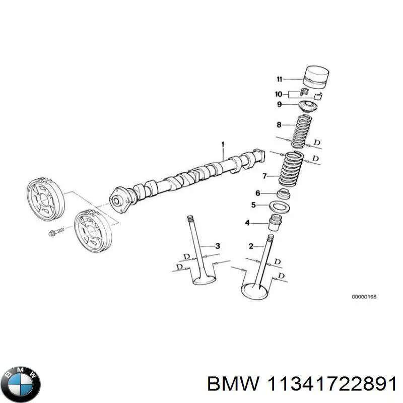 Вихлопний клапан BMW 11341722891 ціна, від 13.86 USD