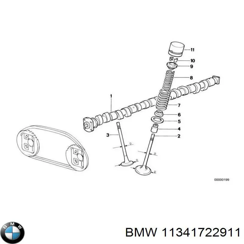 11341722911 BMW клапан випускний