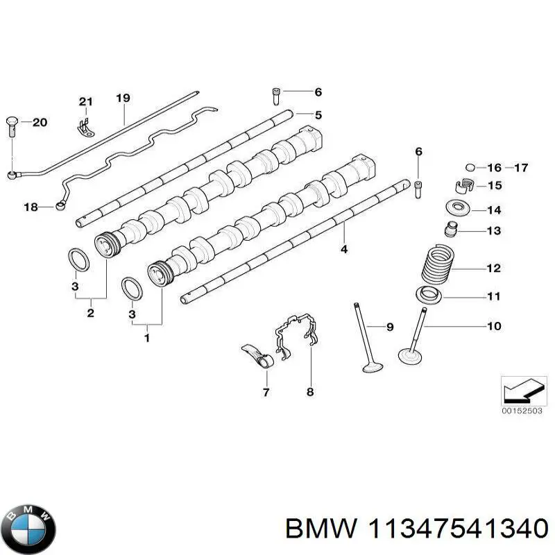 11347541340 BMW Клапан впускний