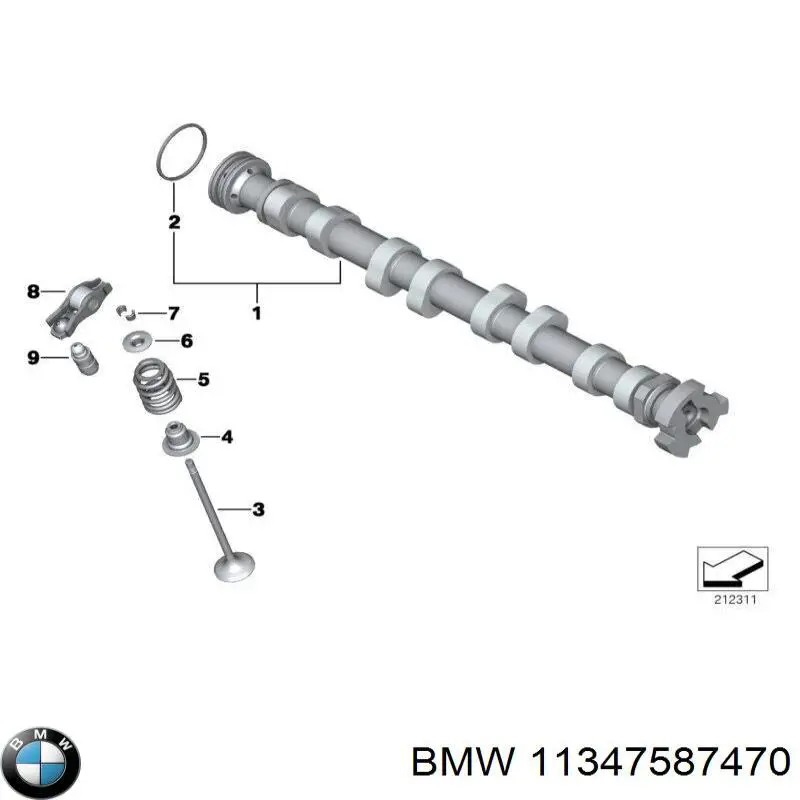11347587470 BMW клапан впускний