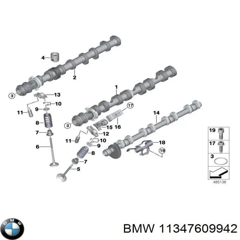 Клапан випускний 11348605663 BMW