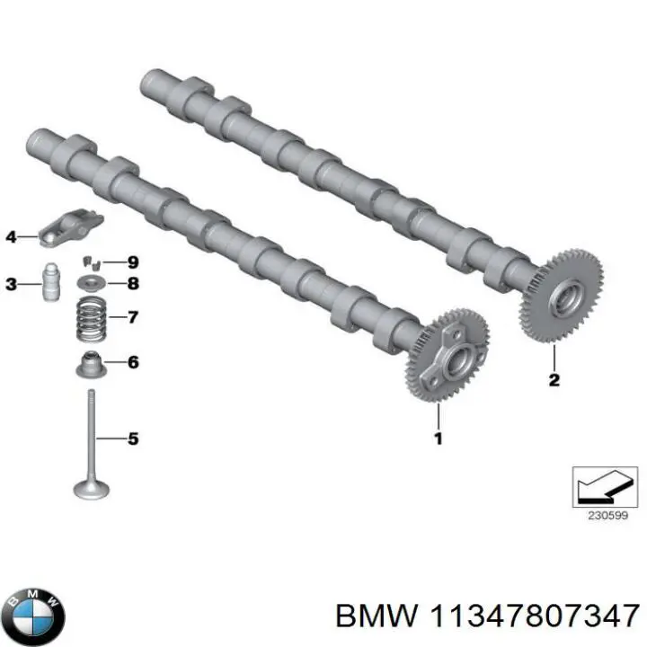 Сальник клапана (маслознімний), впуск/випуск, комплект на мотор BMW 11347807347 ціна, від 75.50 USD