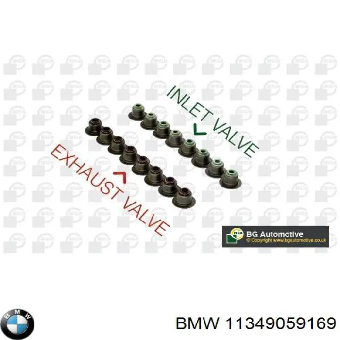 Сальник клапана (маслознімний), впуск/випуск, комплект на мотор BMW 11349059169 ціна, від 5.08 USD