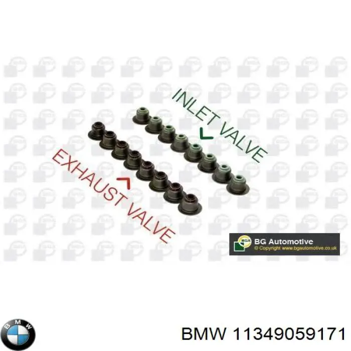 Сальник клапана (маслознімний), впуск/випуск, комплект на мотор BMW 11349059171 ціна, від 4.97 USD
