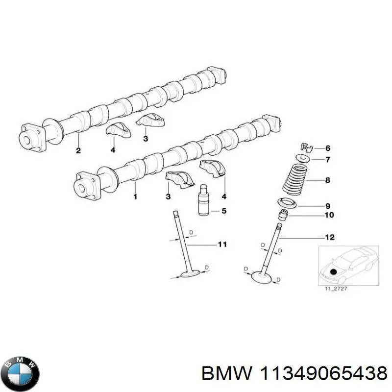 Купити 11349065438 BMW Сальник клапана (маслознімний), впуск/випуск, комплект на мотор