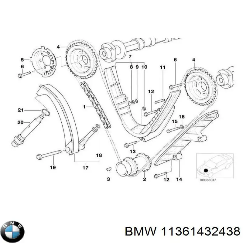 11361432438 BMW Болт кріплення головки блоку циліндрів