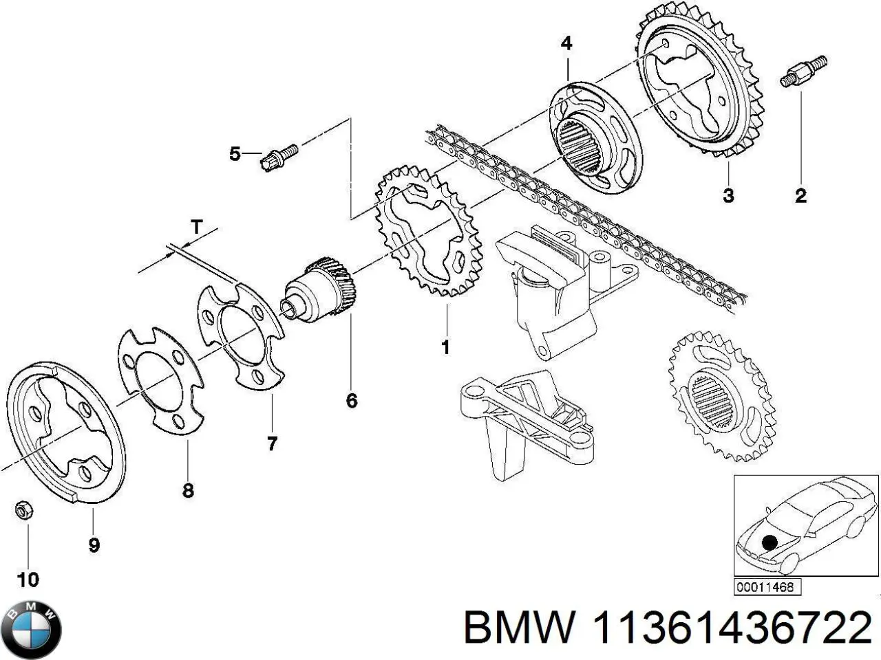  BMW 11361436722 ціна, від 7.94 USD