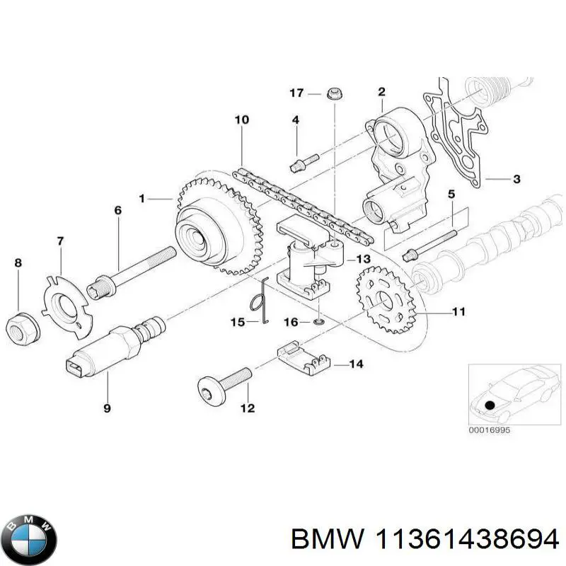 BF01004 Bmwfix Шестерня приводу розподільного валу