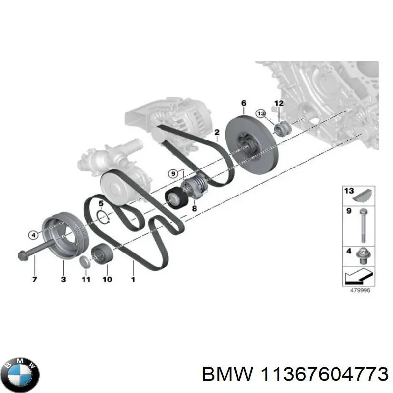 Болт шестерні распредвала BMW 11367604773 ціна, від 6.00 USD