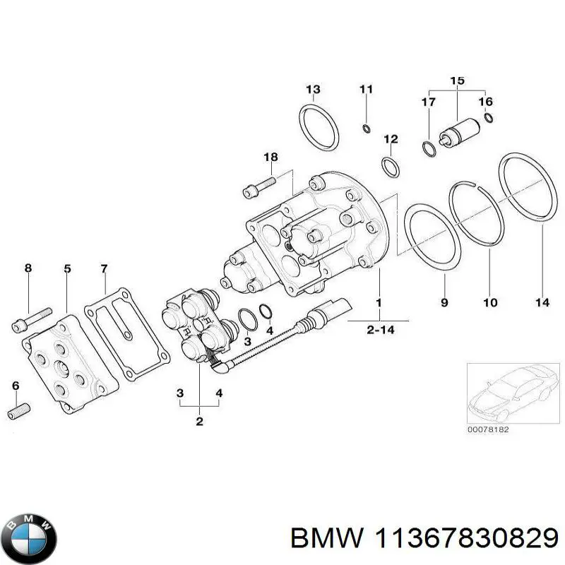 Прокладка кришки горловини, маслозаливної 11367830829 BMW