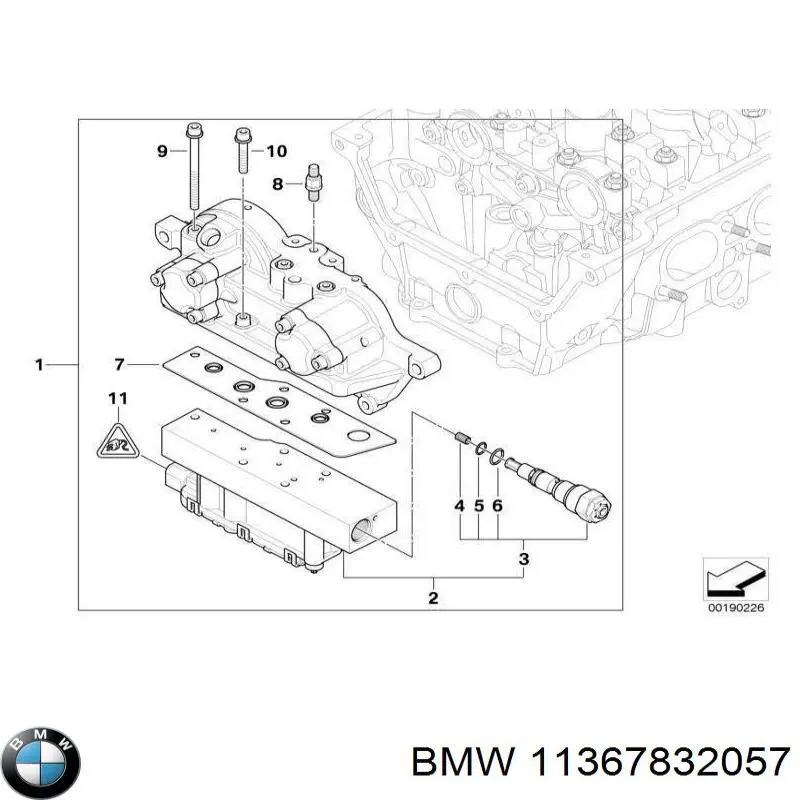 11367839180 BMW Клапан електромагнітний положення розподільного