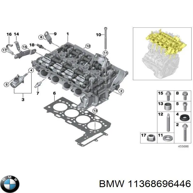 Клапан електромагнітний положення (фаз) розподільного валу BMW 11368695709 ціна, від 57.15 USD