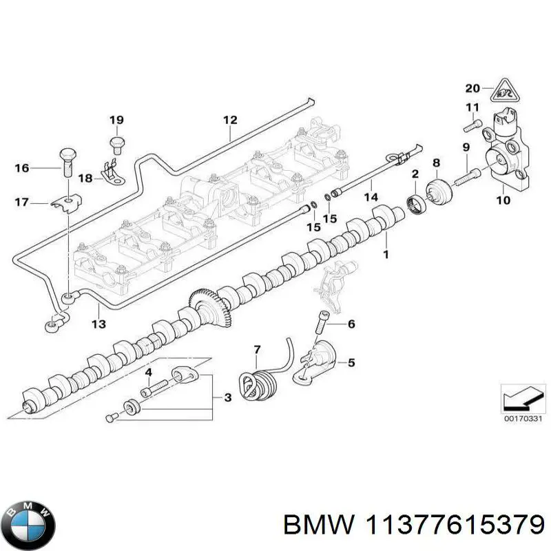 11377615379 BMW Опорний підшипник первинного валу КПП (центрирующий підшипник маховика)
