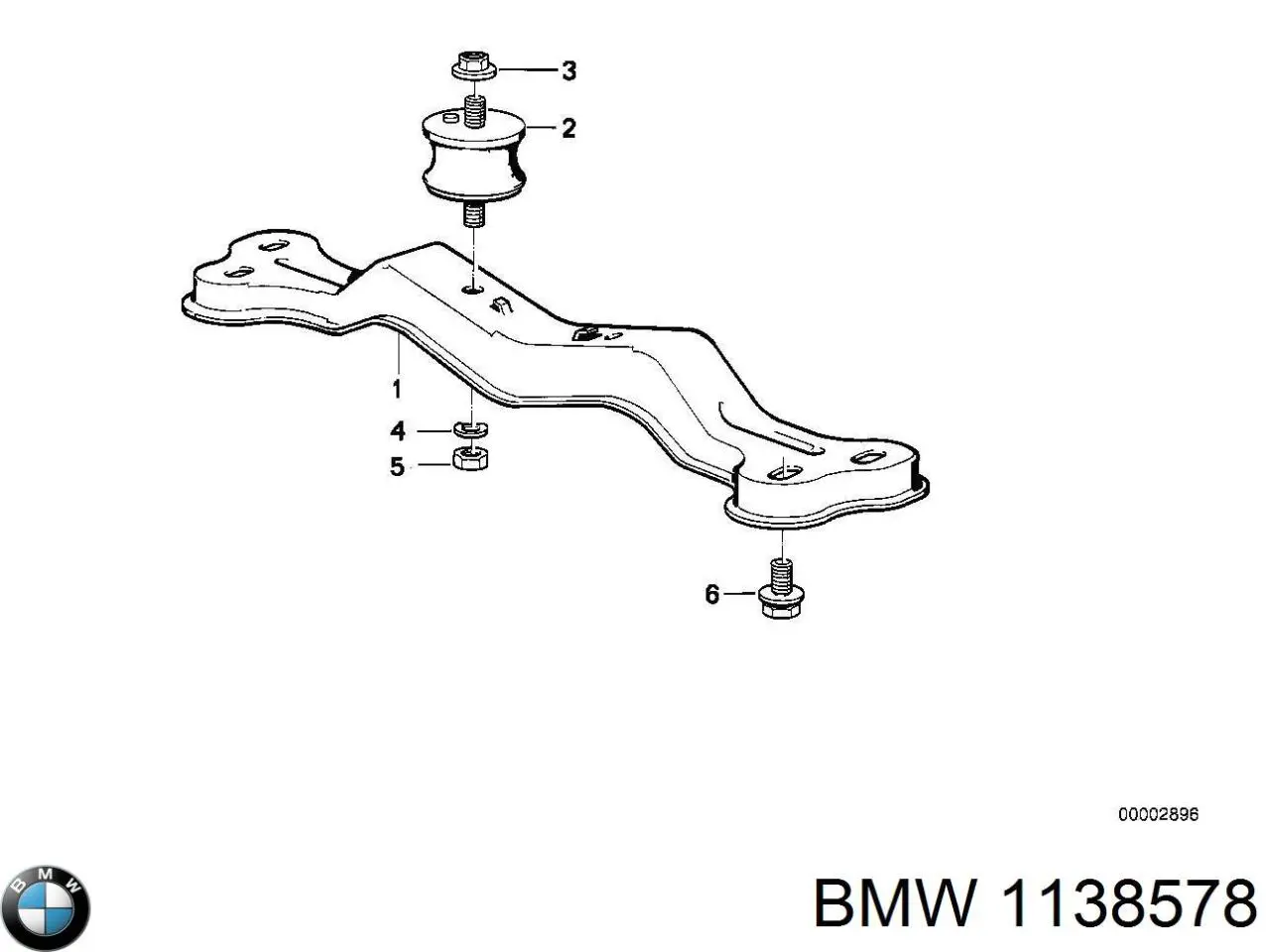 1138578 BMW Балка кріплення коробки передач